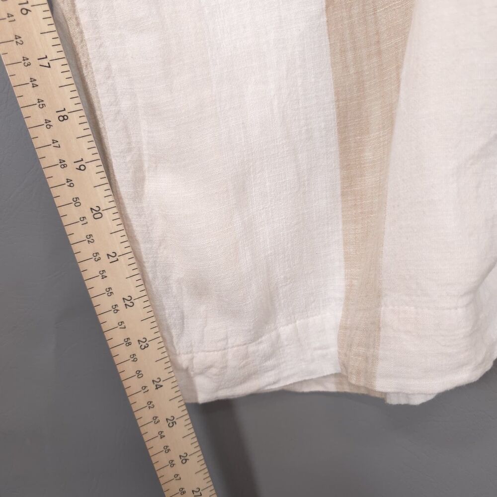 SPLENDID Women's Jumpsuit Linen Blend SMALL Beige Stripe‎ Wide Leg RS2R091 - Picture 6 of 11